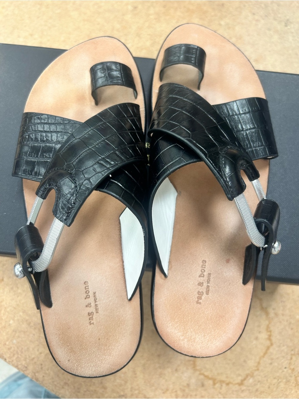 rag and bone croc sandals